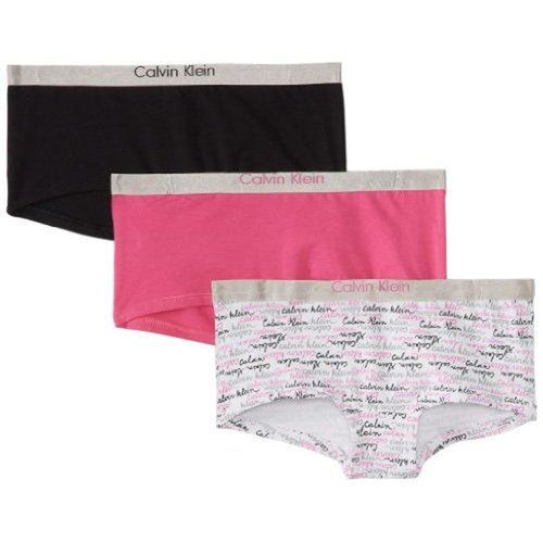 【CK】2016女童學生Chrome黑粉彩平角內著混搭3件組(M-XL)(預購)