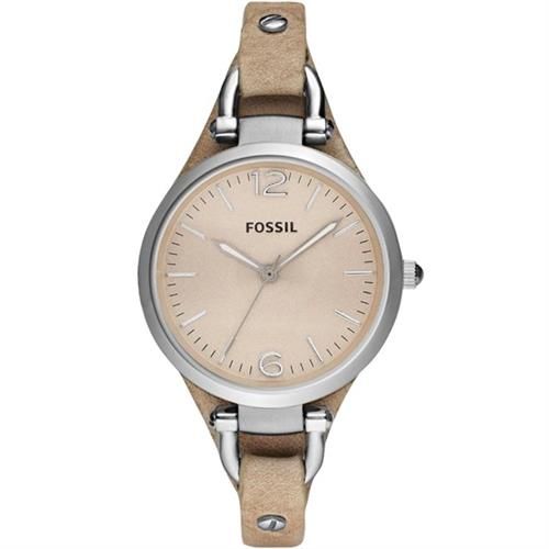 FOSSIL Slim 俏皮女孩時尚腕錶-卡其色/32mm ES2830