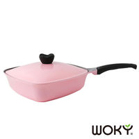 【WOKY沃廚】沃廚樂芙方型平煎鍋28cm
