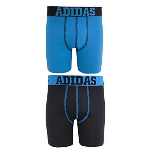 【Adidas】2016男孩學生彈力藍黑四角內著混搭2件組(預購)