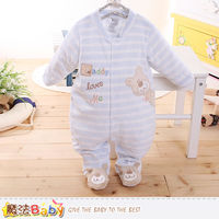 魔法Baby 包腳連身衣 法國設計細絲絨包屁衣~k60182
