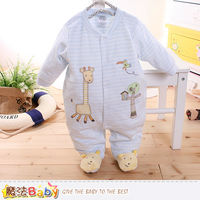 魔法Baby 包腳連身衣 法國設計細絲絨包屁衣~k60179