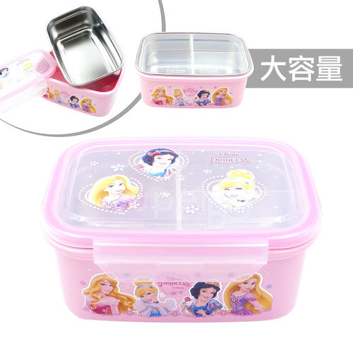 不鏽鋼大容量便當盒-迪士尼公主