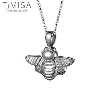 【TiMISA】蜜蜂 (雙色) 純鈦項鍊(E)