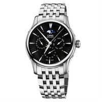 ORIS Artelier 藝術家月相盈虧腕錶-黑x銀/40.5mm 0158276894054-0782177