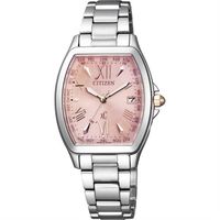 CITIZEN 星辰 xC 時空之旅電波女錶-粉x銀/28mm EC1100-56W
