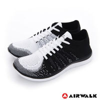 【美國 AIRWALK】凱普頓 編織透氣運動慢跑鞋 -男- 黑白