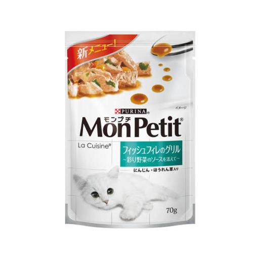 【MonPetit】貓倍麗 法式醬燒彩蔬魚片 貓調理包 70g X 24入