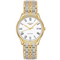 LONGINES 浪琴 Lyre 琴韻羅馬經典機械腕錶-白x雙色/38mm L49602117
