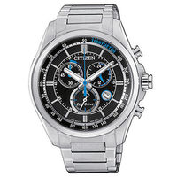 【CITIZEN 星辰】光動能三眼計時不鏽鋼時尚腕錶(43mm/AT2130-83E)