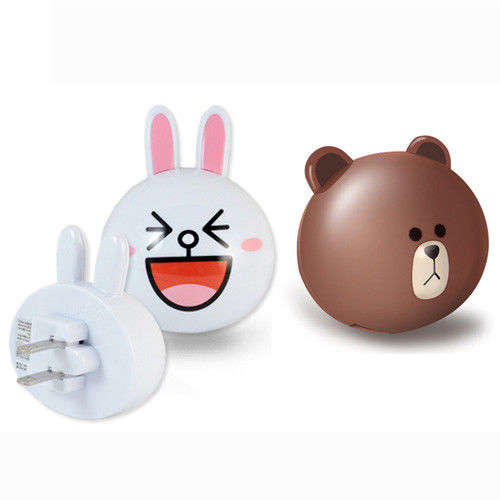 Line Friends 立體造型USB充電變壓器