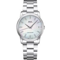 MIDO Baroncelli III 真鑽機械腕錶-銀/33mm M0102081111600