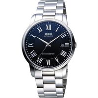 MIDO Baroncelli III 天文台認證羅馬機械腕錶-黑/39mm M0104081105309