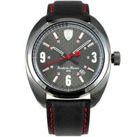 Scuderia Ferrari 法拉利 2015 時尚灰面數字皮帶腕錶-43mm/FA0830207