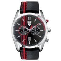 Scuderia Ferrari 法拉利 沸騰競速計時皮帶運動錶-黑紅/44mm/FA0830177