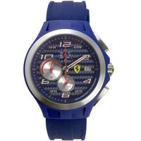 Scuderia Ferrari 法拉利 Black TR90 碳纖維三眼計時運動腕錶-藍/44mm/FA0830075