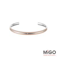MiGO 星空施華洛世奇美鑽/白鋼手環-小(玫瑰金)