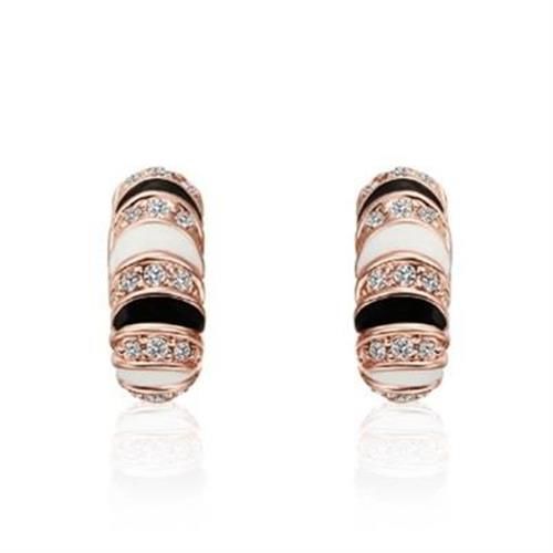 【米蘭精品】純銀耳環鍍18K金鑲鑽耳飾高貴時尚熱銷精緻3色73cg35