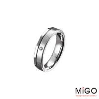 MiGO 愛的時光鑽石/白鋼女戒指