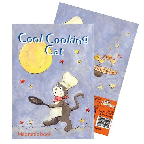 【BabyTiger虎兒寶】比利時 Egmont Toys 艾格蒙繪本風口袋遊戲磁鐵書 - 酷貓廚師