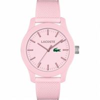 Lacoste 12.12系列撞色活力時尚腕錶-粉紅/43mm L2010773