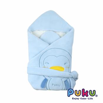 【PUKU藍色企鵝】 暖暖包巾(秋冬)尺寸F-水色