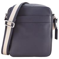 COACH LOGO 新款壓印男士素面皮革斜背包(4色選)