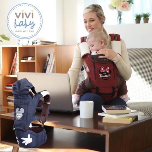 【ViVibaby】Disney迪士尼米奇米妮坐墊型背巾(紅/藍)