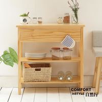 CiS自然行實木家具 電器櫃-碗盤櫃-雜貨櫃-置物櫃W90cm(扁柏自然色)