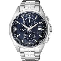 CITIZEN 星辰 Eco-Drive 鈦金屬光動能電波腕錶-藍x銀/43mm AT8130-56L