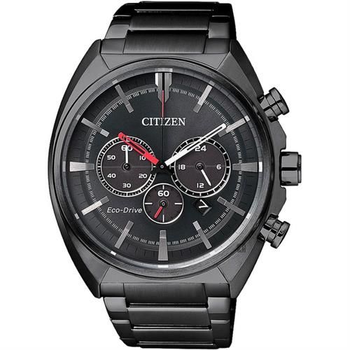 CITIZEN 星辰 Eco-Drive 光動能跨時代計時腕錶-黑/43mm CA4285-50H