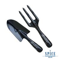 【日本 SPICE 】典雅風 黑色 園藝鏟土工具組 / 種花