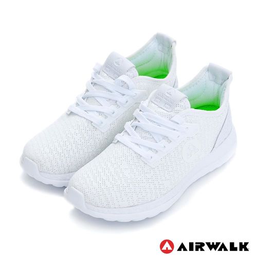  【美國 AIRWALK】破冰 網眼透氣雙層大底輕量運動鞋-女-閃白