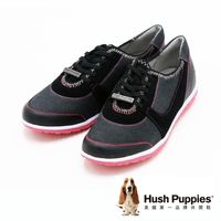 Hush Puppies 潮流休閒平底帆布鞋 女鞋-黑
