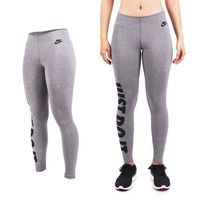 【NIKE】女彈力長褲-緊身長褲 慢跑 路跑 健身 灰黑