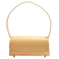 LOUIS VUITTON M52182經典EPI水波紋牛皮圓筒手提/肩背包(鵝黃色)