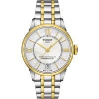 TISSOT 杜魯爾系列機械動力80腕錶-珍珠貝x雙色版/32mm T0992072211800