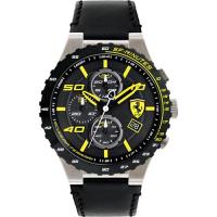 Scuderia Ferrari 法拉利 evo 三眼計時腕錶-黑x黃時標/46mm 0830360