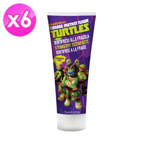 【義大利進口 Ninja Turtles】含氟牙膏(草莓香味-75ml)