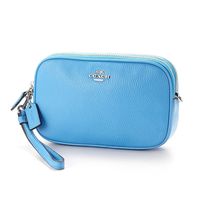 COACH 馬車 LOGO 雙拉鍊 皮革斜背/肩背/多功能包(共四色)