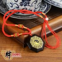 【財神小舖】黑曜石八卦項鍊(先天後天卦)《含開光》扭轉煞氣、家宅平安