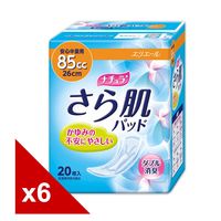 大王Natura清爽柔肌棉墊(防漏尿用)(安心中量型85ml/20片)*6入