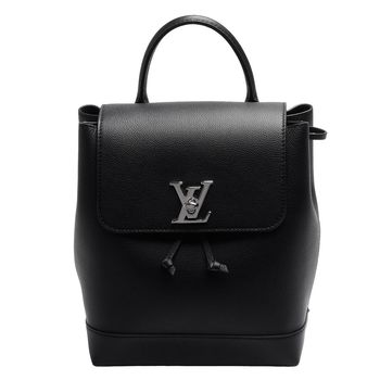 LOUIS VUITTON M41815 Lockme系列小牛皮轉釦後背包(黑)