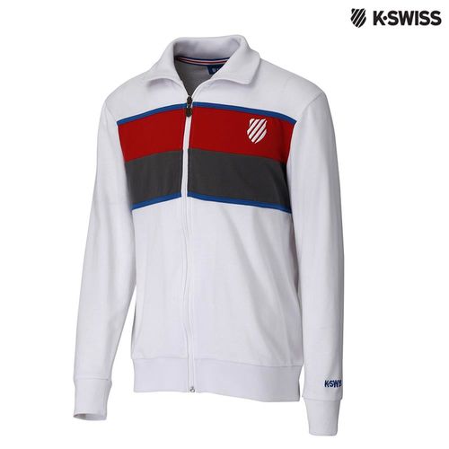 K-Swiss Zip Up Jacket休閒運動外套-男-白