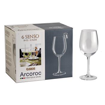 Arcoroc感觀高腳紅酒杯350cc六入組