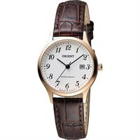 ORIENT 東方錶 優雅復刻數字石英女錶-白x玫瑰金框/28mm FSZ3N007W