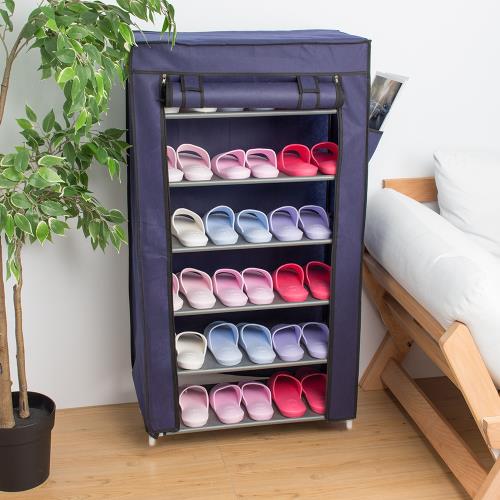 DIY防塵六層單排組合鞋架鞋櫃置物架(六色可選)