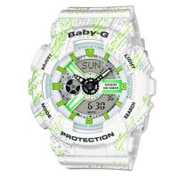 BABY-G 運動時尚童趣霧狀蠟筆紋路設計概念休閒錶 BA-110TX-7A