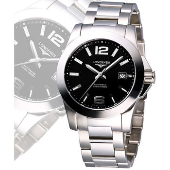 longines conquest 41mm 征服者陶瓷机械腕表 黑