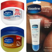 【美國 Vaseline】護唇膏-經典原味(10g*6)+潤膚膏(無菌/醫療級)+(可可奶油)(100ml)*2
